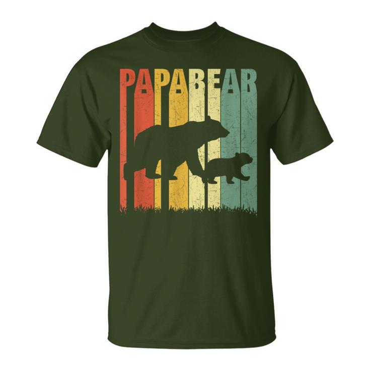 Vintage Papa Bär Baby Bäratertag Xmas Geschenk Retro Daddy T-Shirt