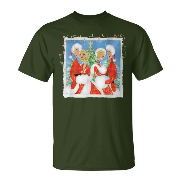 White Christmas Movie 1954 Xmas Snow Holiday Pajamas Retro T-Shirt