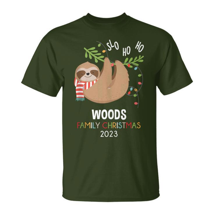 Woods Family Name Woods Family Christmas T-Shirt