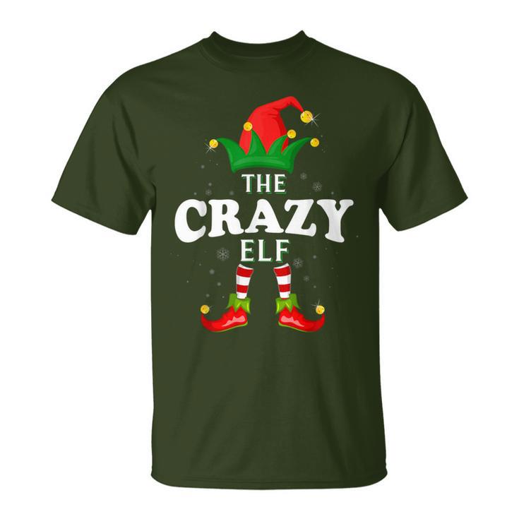 Xmas Crazy Elf Family Matching Christmas Pajama T-Shirt