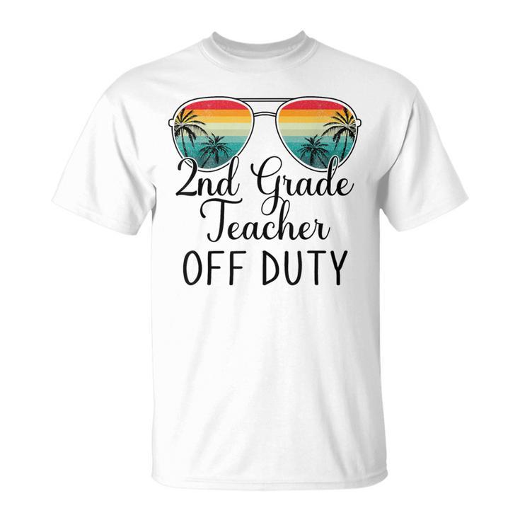 2Nd Grade Teacher Off Duty Sunglasses Beach Teacher Summer T-Shirt