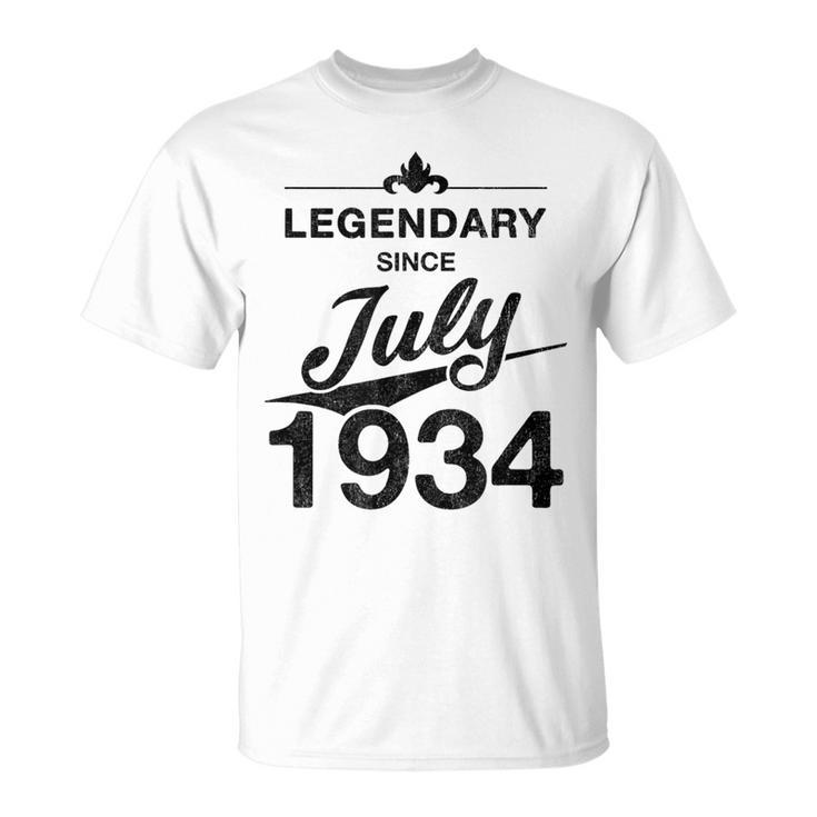 90Th Birthday 90 Year Old Born In July 1934 Vintage T-Shirt