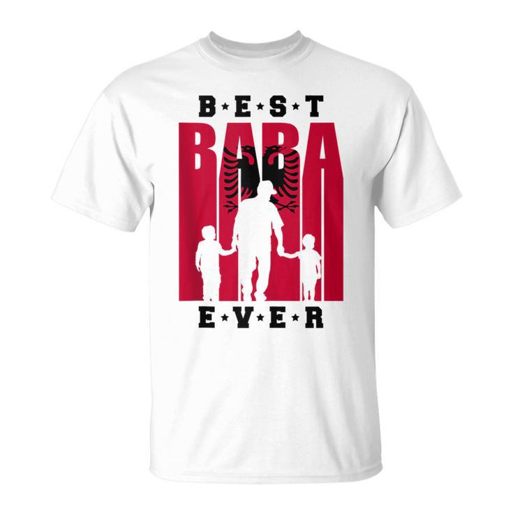 Albania Baba Two Sons Albanian Dad Of 2 Boys Shqiptar T-Shirt