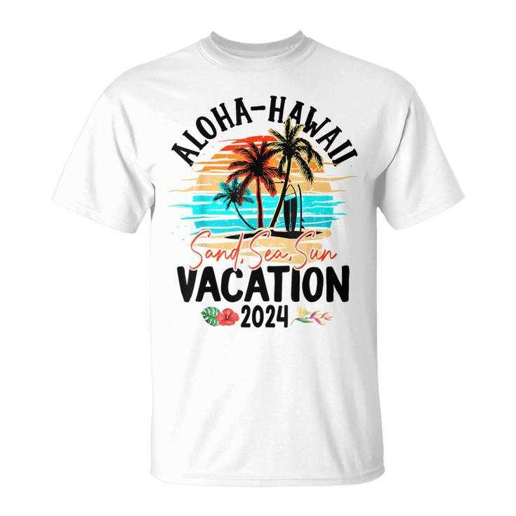 Aloha Hawaii 2024 Family Friends Group Vacation Matching T-Shirt