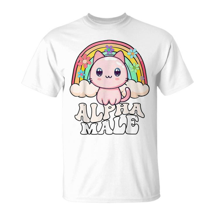 Alpha Male Cat Rainbow T-Shirt