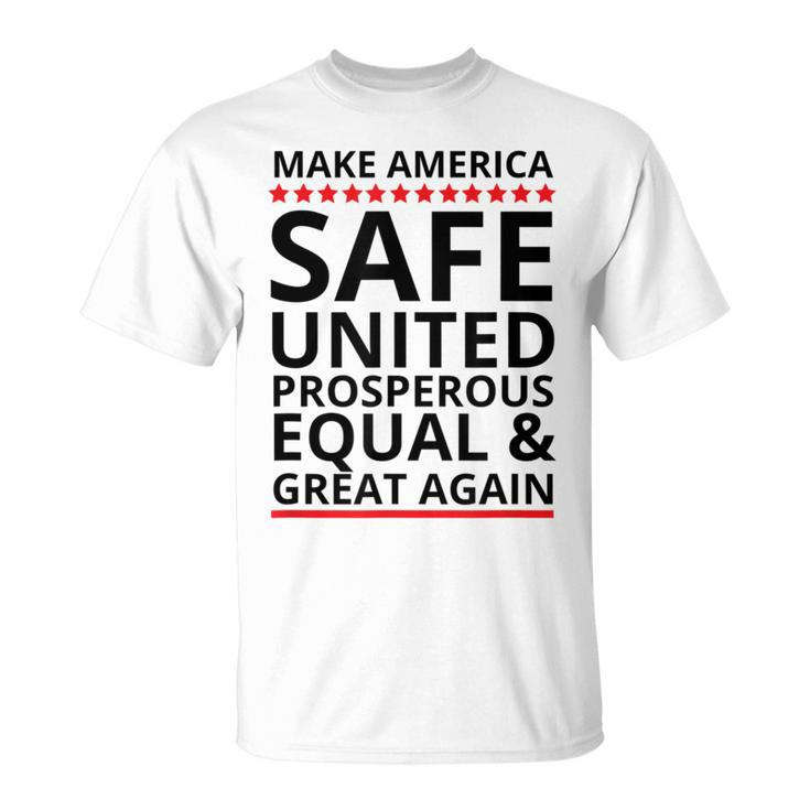 Make America Safe United Equal And Again Pride Trump 2020 T-Shirt
