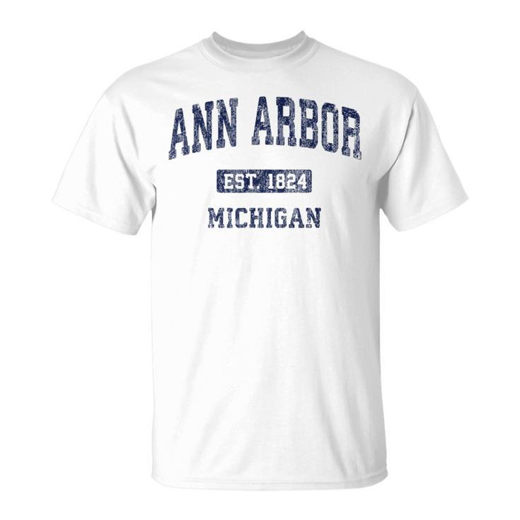 Ann Arbor Michigan Vintage Athletic Sports T-Shirt