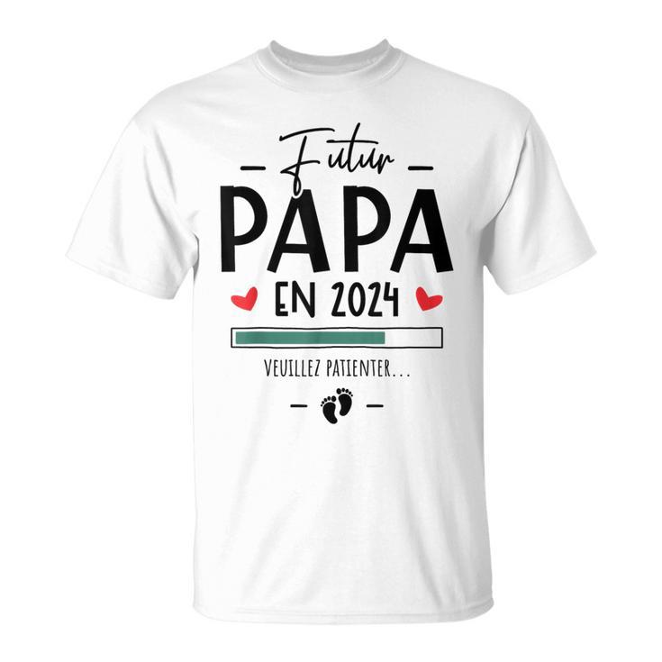 T-shirt Futur Papa 2026 Avec Motif Battement De Cœur Et Bébé - Annonce Grossesse Originale - Cadeau Père