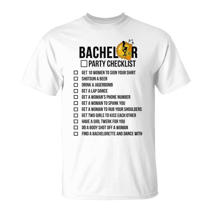 Bachelor Party Check List T-Shirt