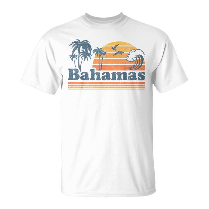 Bahamas Beach Summer Vacation Sunset Vintage 70'S Retro T-Shirt