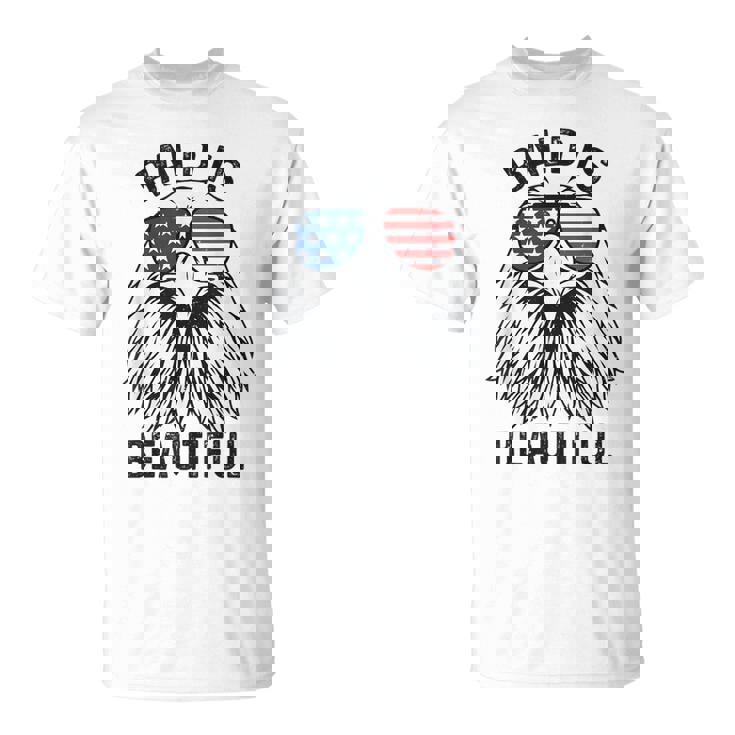 Bald Is Beautiful 4Th Of July Independence Day Bald Eagle T-Shirt