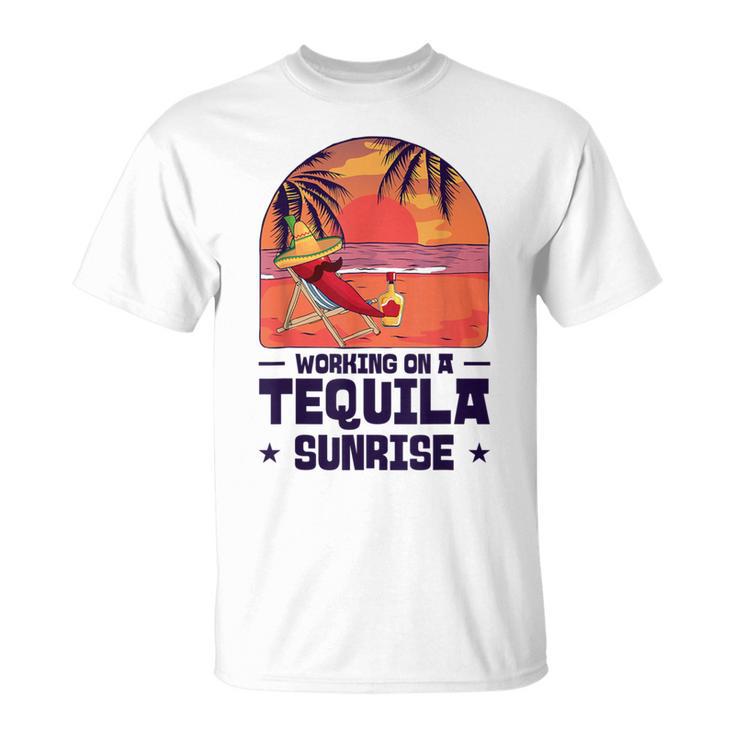 Bartender Mixing Tequila Sunrise Mexican Mexico T-Shirt