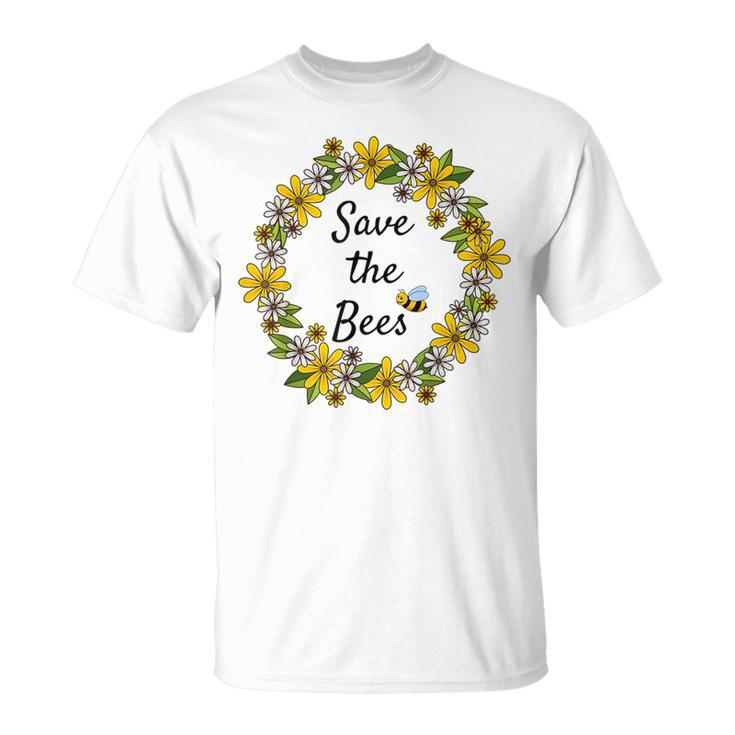 Beautiful Save The Bees T -Bee Awareness T-Shirt