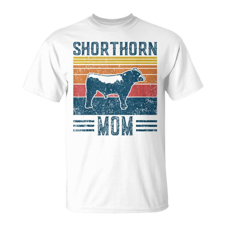 Best Cow Mom Vintage Cattle Shorthorn T-Shirt