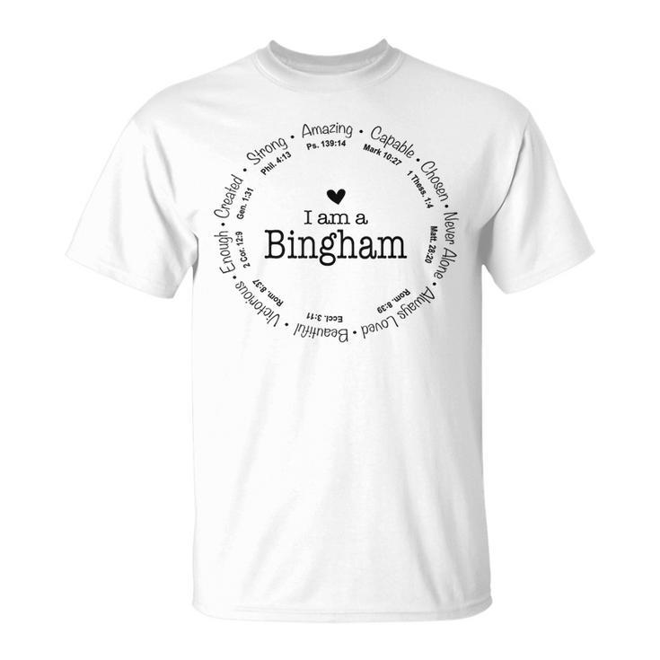 Bingham Family Name Mom Name T-Shirt