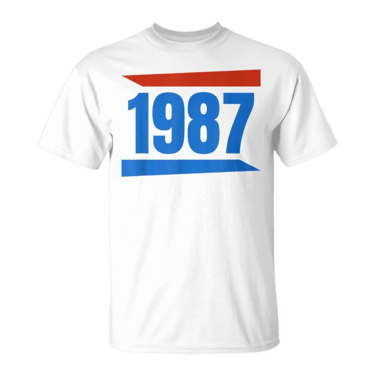 Birthday 1987 Vintage Retro Style T-Shirt