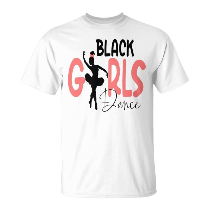 Black Ballet Dancer Natural Hair Afro Ballerina Dance T-Shirt