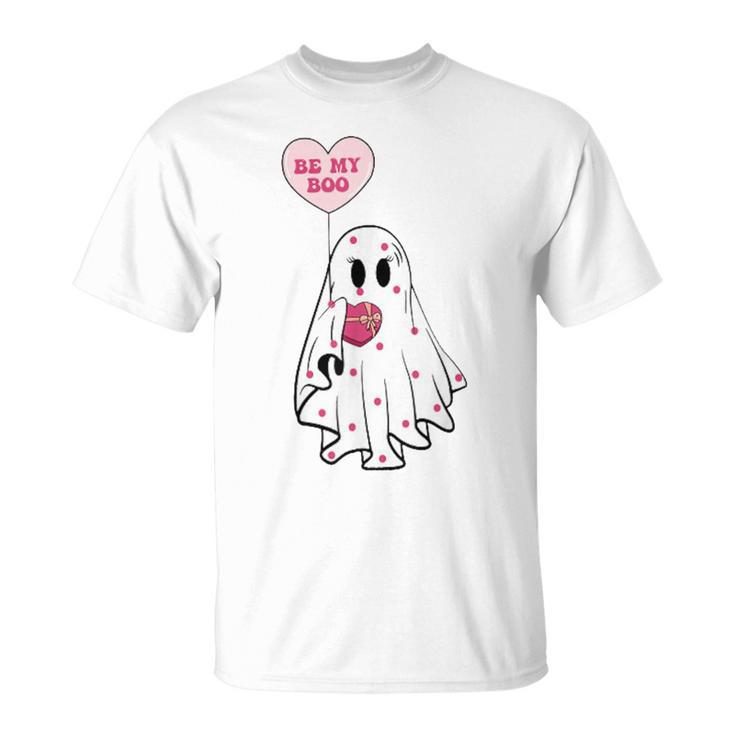 Be My Boo Cute Ghost Valentine's Day Lovers Hearts T-Shirt