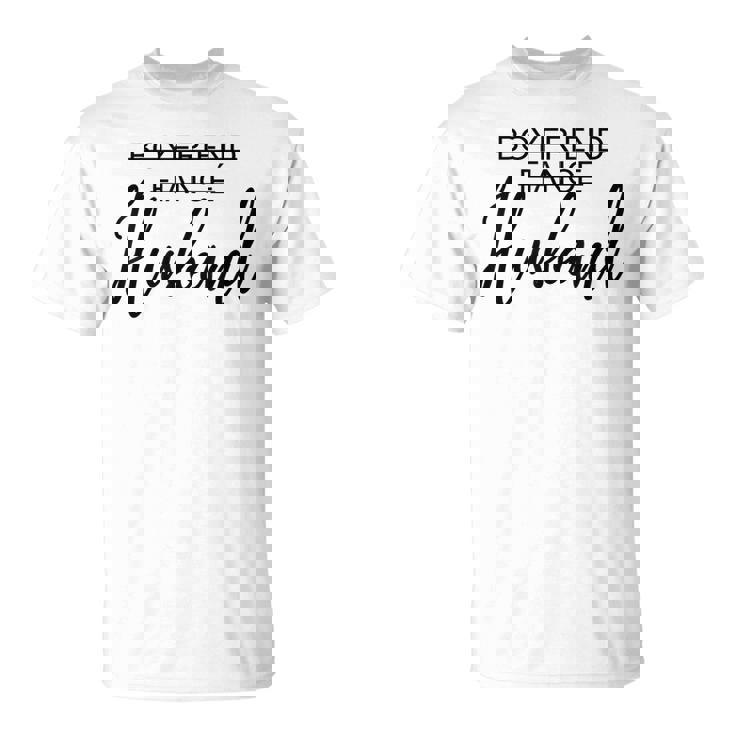 Boyfriend Fiancé Husband Just Married Wedding Matching T-Shirt