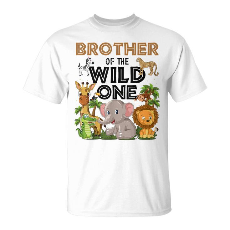 Brother Of The Wild One Birthday 1St Safari Jungle Family T-Shirt