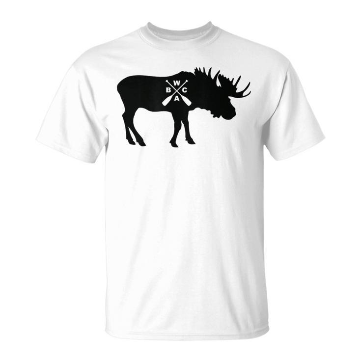 Bwca Minnesota Moose And Canoe Paddle Inlay T-Shirt