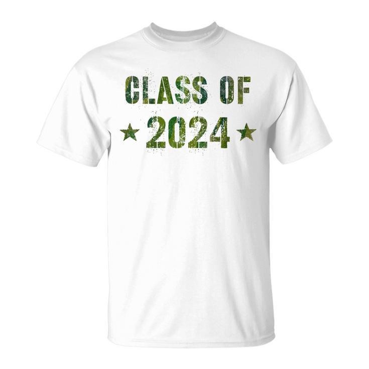 Camo Graduation Class Of 2024 12Th Grade Last Day Senior 12 T-Shirt