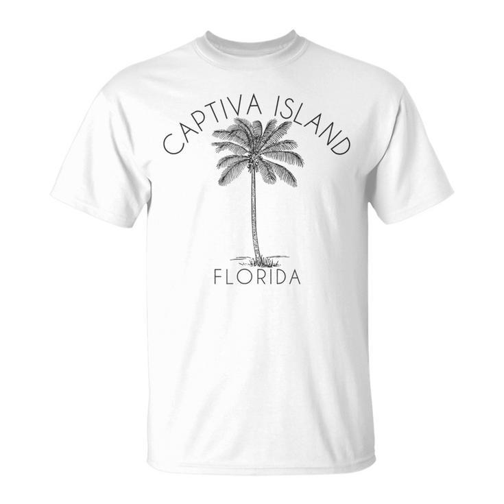 Captiva Island Beach  Palm Tree Illustration T-Shirt