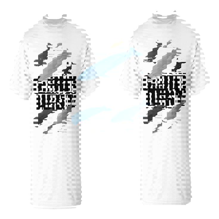 Celebrar La Diversidad Tipos De Regalos De Ballenas Para Los Amantes De Las Ballenas Camiseta unisex