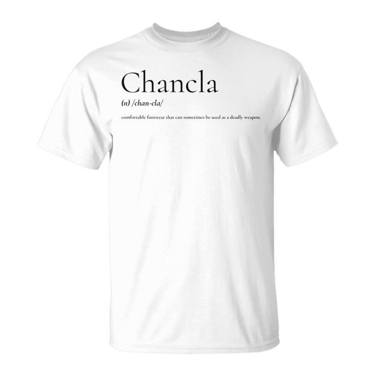 Chancla Mexican Joke Description T-Shirt