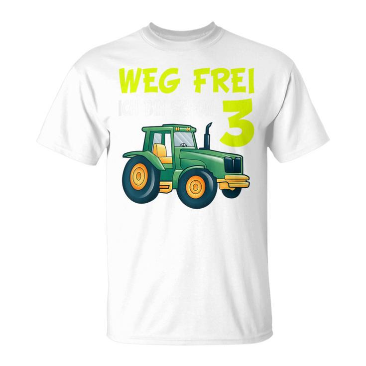 Children's 3Rd Birthday Wake Frei Ich Bin Schon 3 Jahre Traktor Trecker T-Shirt