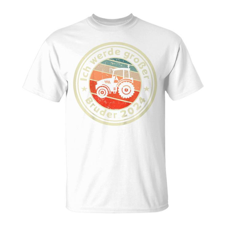 Children's Ich Werde Große Bruder 2024 Tractor Farm T-Shirt