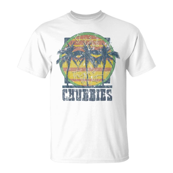 Chubbies Sky’S Out Thighs Out Vintage Retro Beach T-Shirt