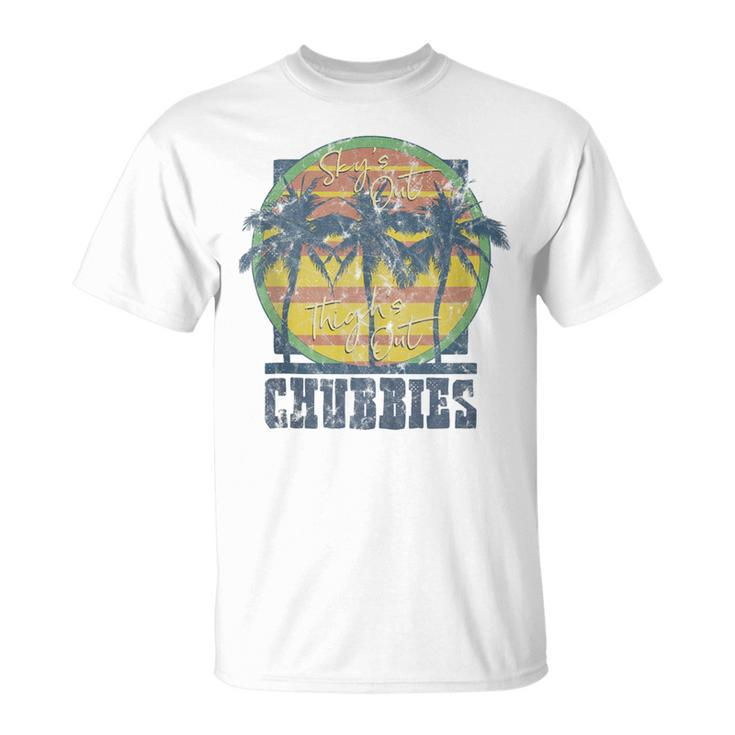 Chubbies Sky’S Out Thighs Out Vintage Retro Beach T-Shirt