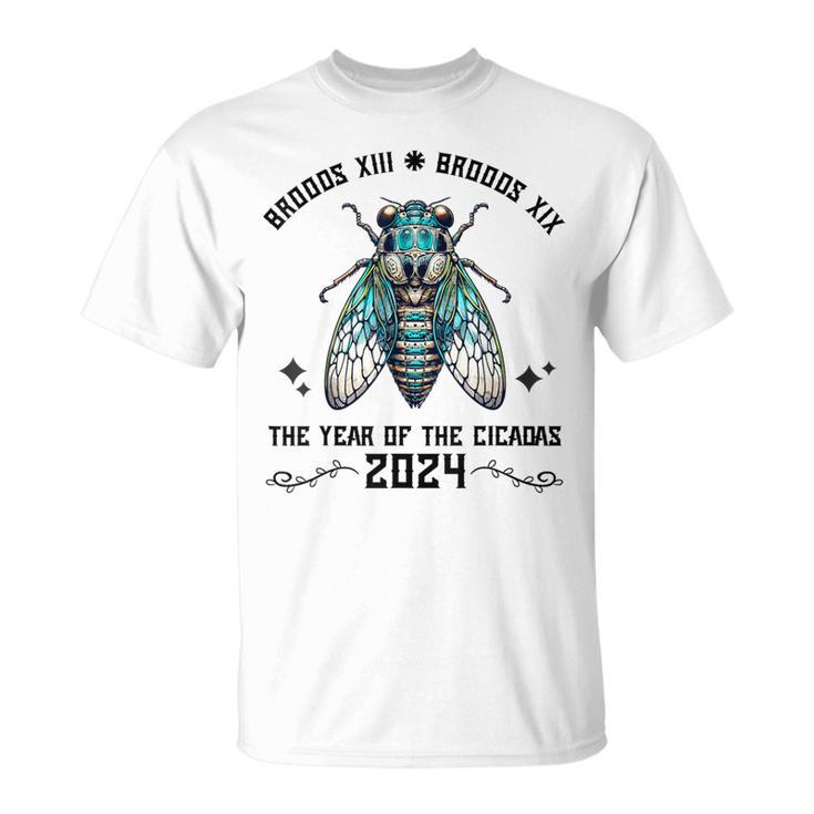 Cicada Lover Brood Xix Brood Xiii Year Of The Cicada 2024 T-Shirt