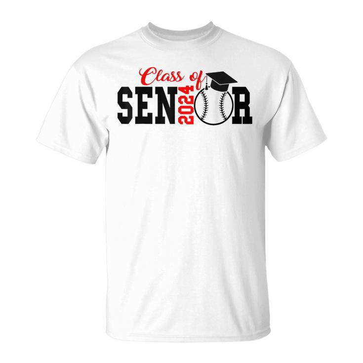 Class Of 2024 Graduation Senior Baseball Player T-Shirt
