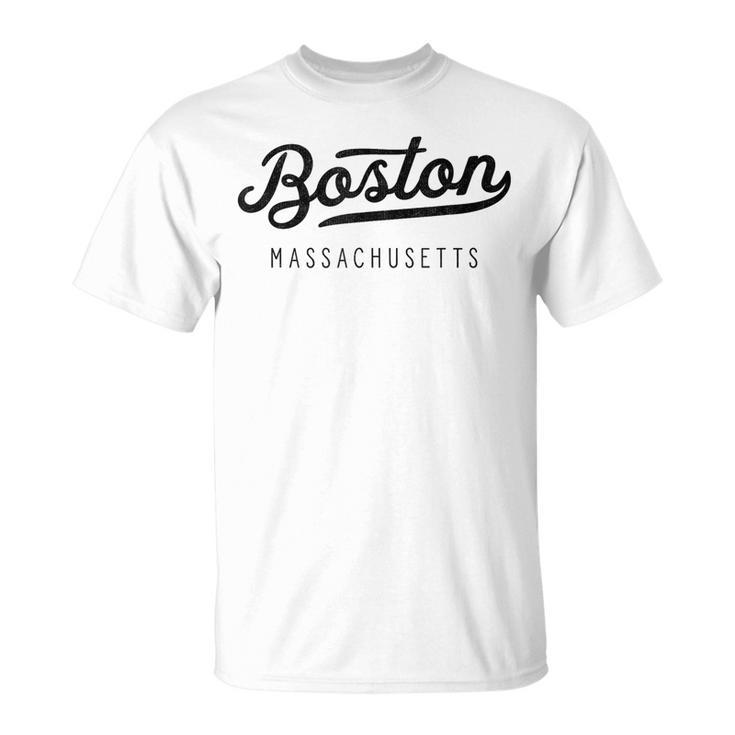 Classic Retro Vintage Boston Massachusetts Usa T-Shirt