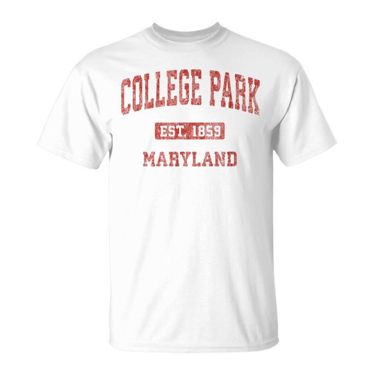 College Park Maryland Md Vintage Athletic Sports T-Shirt