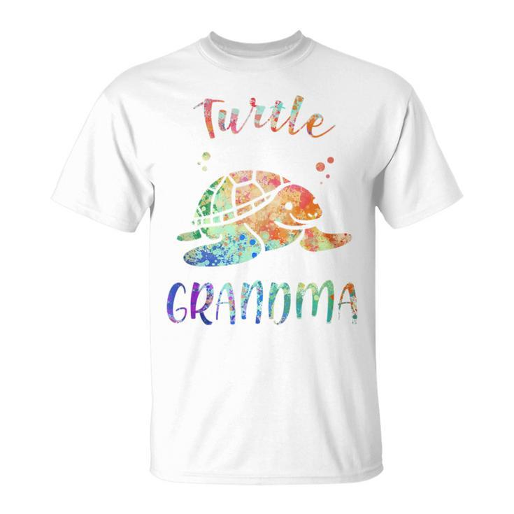 Colorful Turtle Grandma Promoted To Grandma 2021 Nana T-Shirt