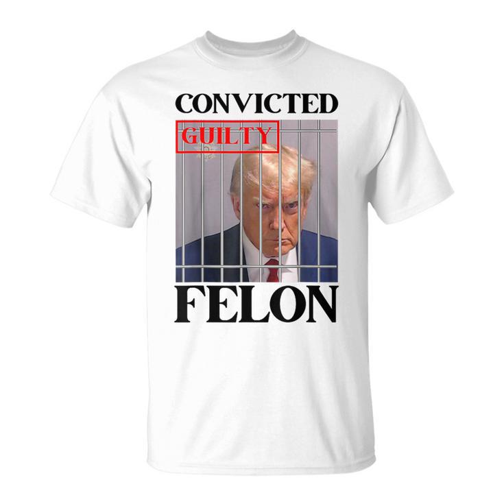 Convicted Felon Donald Trump Guilty Lock Him Up Trump Prison T-Shirt