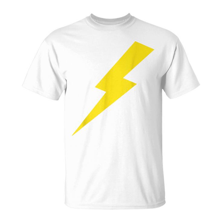 Cool Lightning Bolt Yellow Print T-Shirt