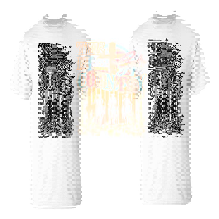 Country Three Cowboys American Western Country This Is God T-Shirt