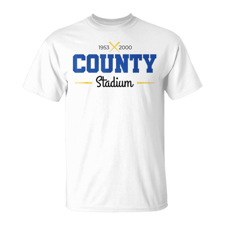 County Stadium Milwaukee Baseball T-Shirt
