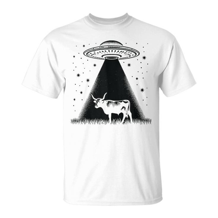 Cow Farmer Breeder Alien Shorthorn Cattle Ufo T-Shirt