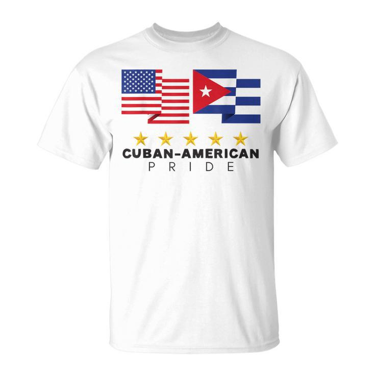 Cuban American Pride Patriotic Usa & Cuban Flags T-Shirt