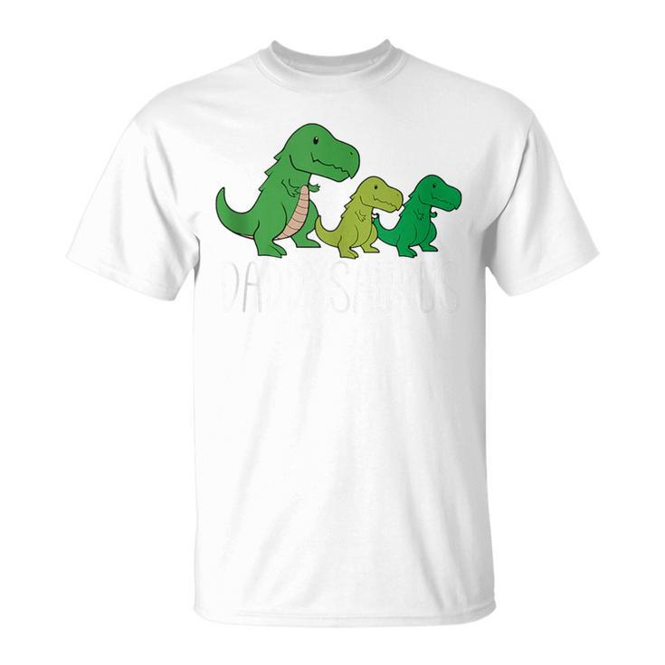 Daddysaurus Dad Fathers Day T Rex Dinosaur T-Shirt