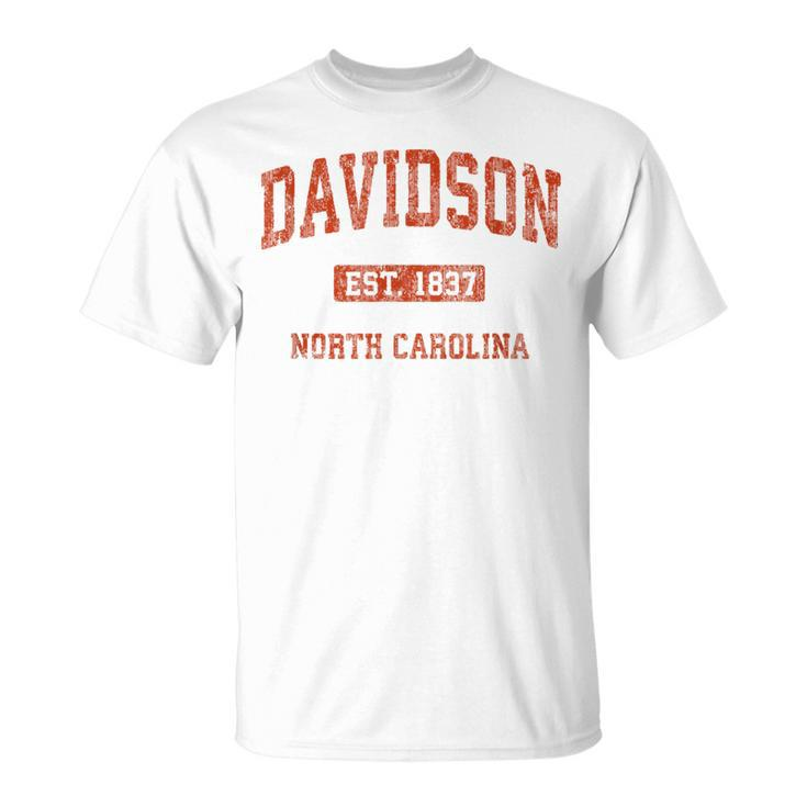 Davidson North Carolina Nc Vintage Athletic Sports T-Shirt