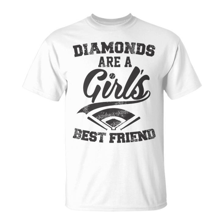 Diamonds Are A Girl's Friend Baseball Female T-Shirt