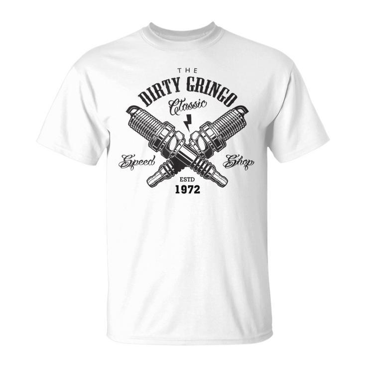 The Dirty Gringo Crossed Spark Plugs Ratrod T-Shirt