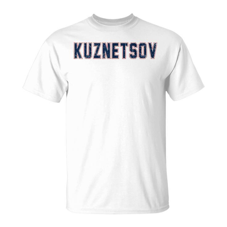Distressed Kuznetsov Proud Family Last Name Surname Familia T-Shirt