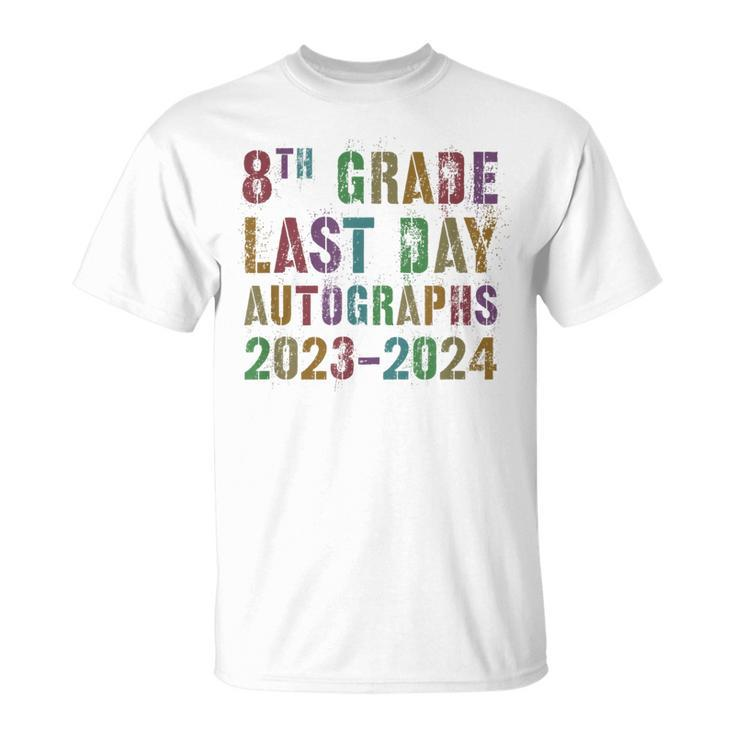 Diy Eighth Grade Autographs 2024 Last Day Signature T-Shirt